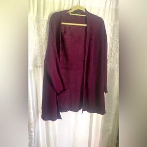 Plum Purple Sweater Cardigan